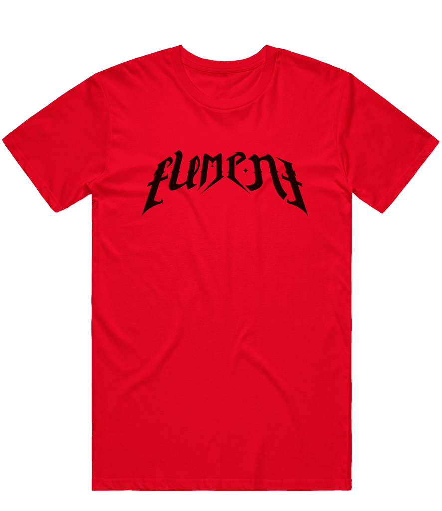 Element Eternity Text Tee - Red - ARMA - T-Shirt