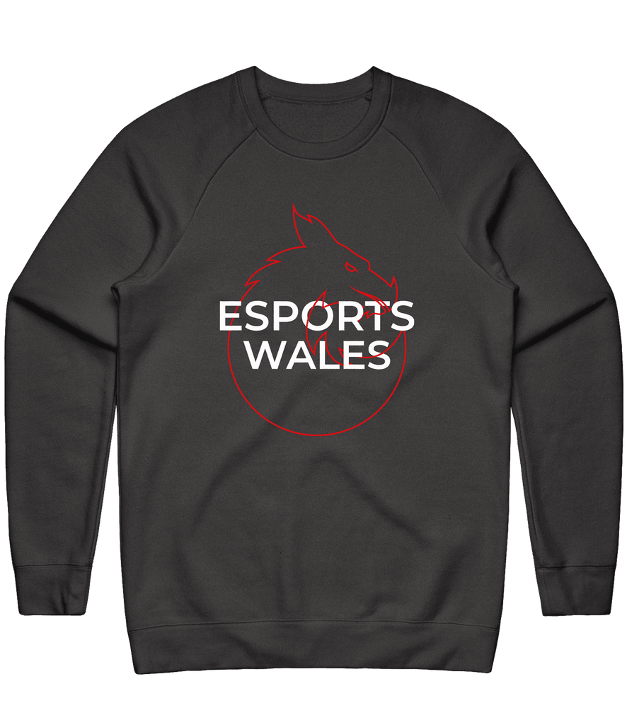 Esports Wales Logo Crewneck - Charcoal - ARMA