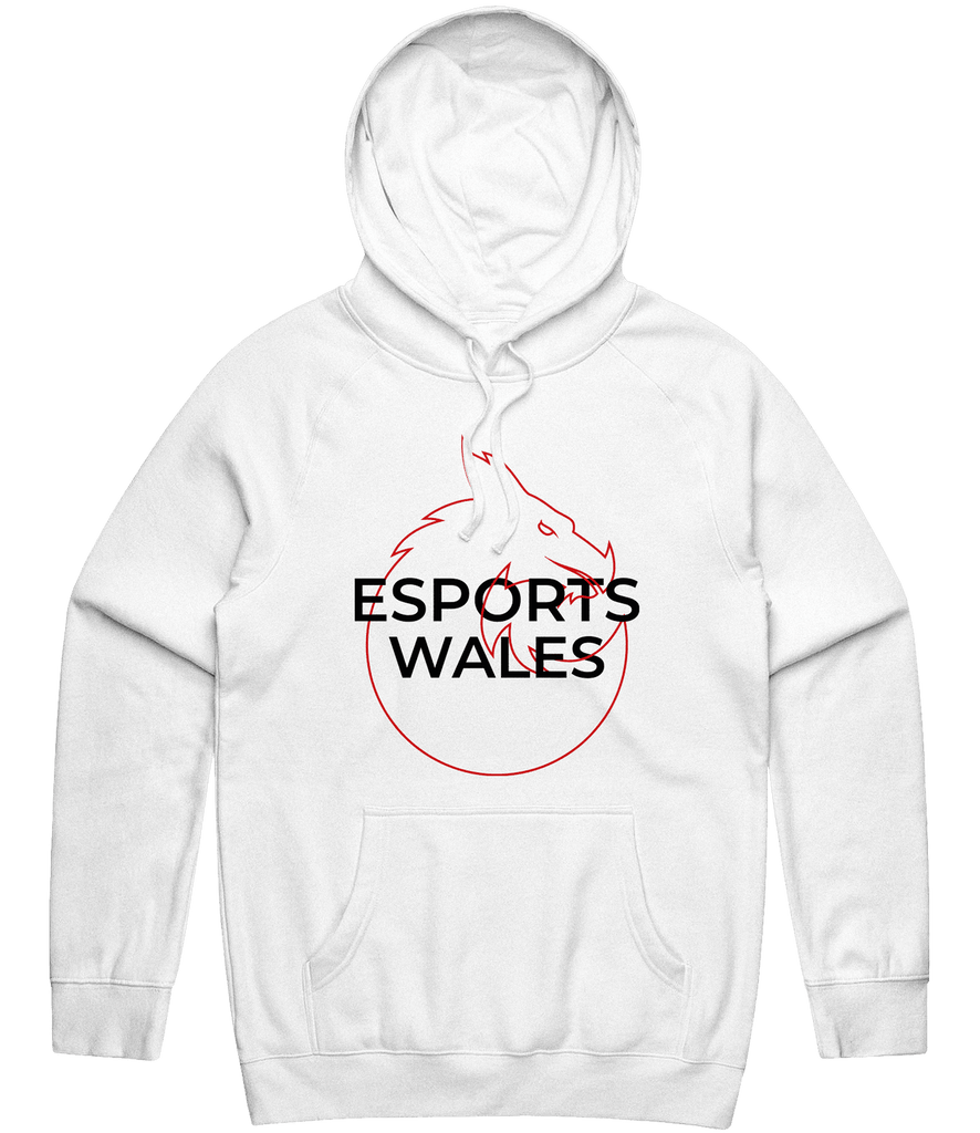 Esports Wales Logo Hoodie - White - ARMA