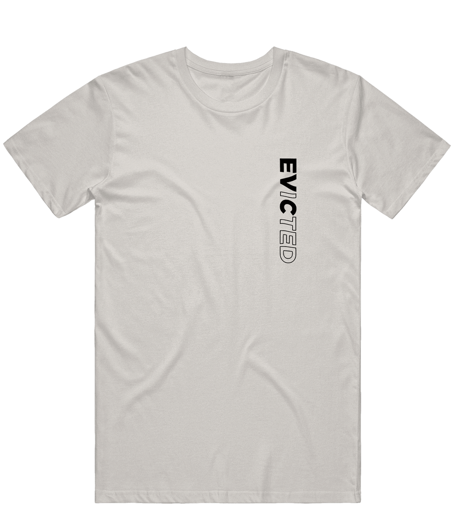 Evicted Text Tee - Grey - ARMA - T-Shirt
