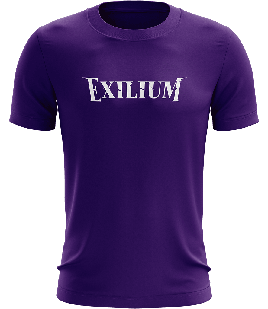 Exilium Text Tee - Purple - ARMA - T-Shirt