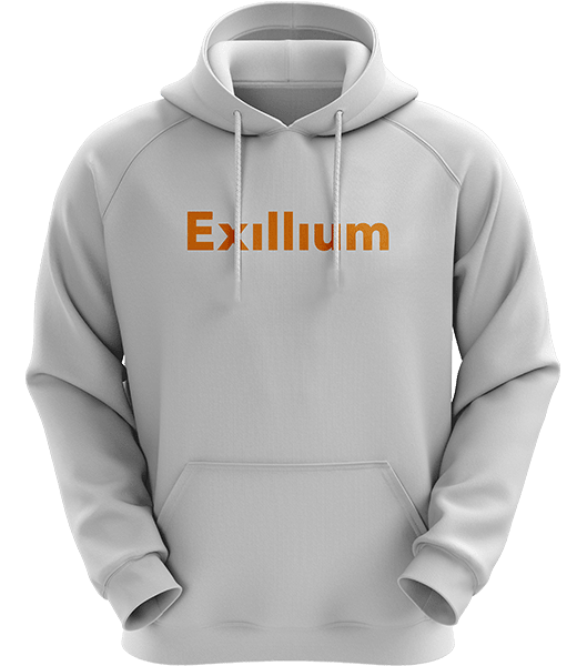 Exillium Text Hoodie - White - ARMA - Hoodie