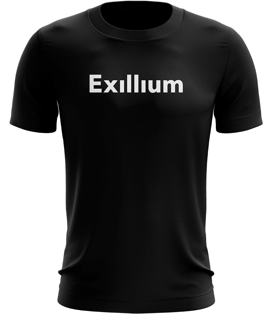 Exillium Text Tee - Black - ARMA - T-Shirt