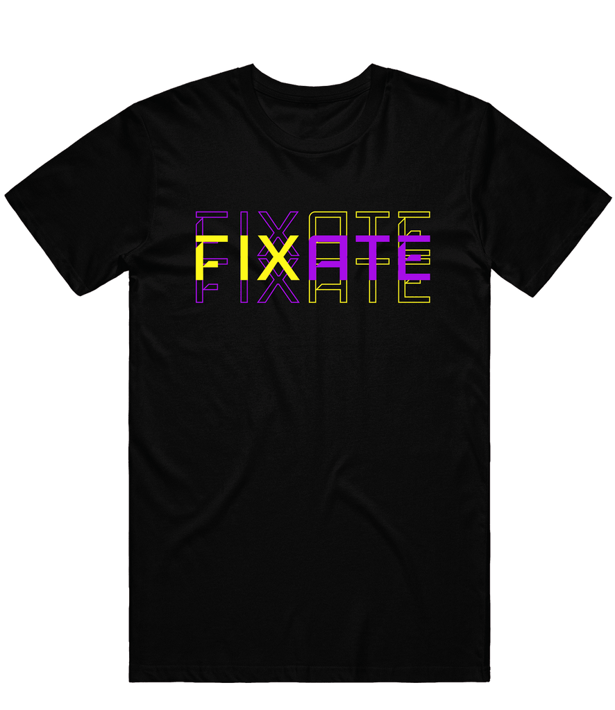 Fixate Text Tee - Black - ARMA - T-Shirt