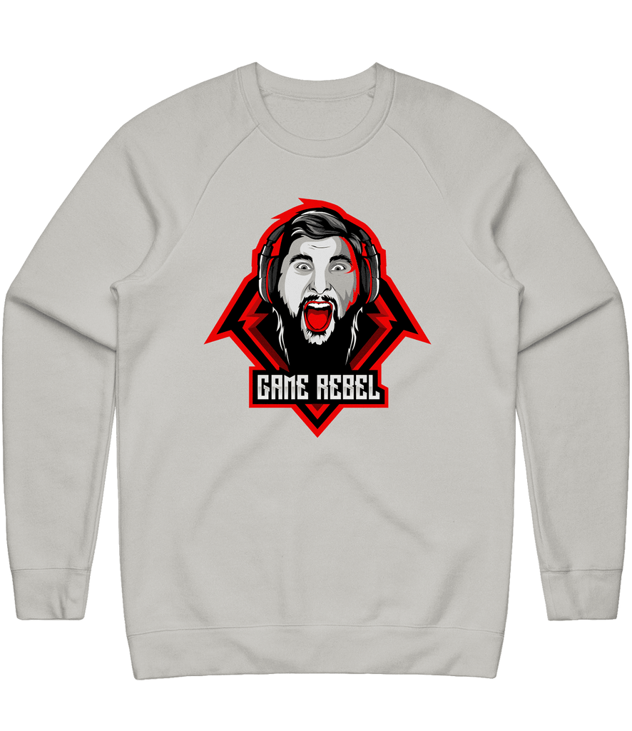 Game Rebel Logo Crewneck - Light Grey - ARMA - Sweater