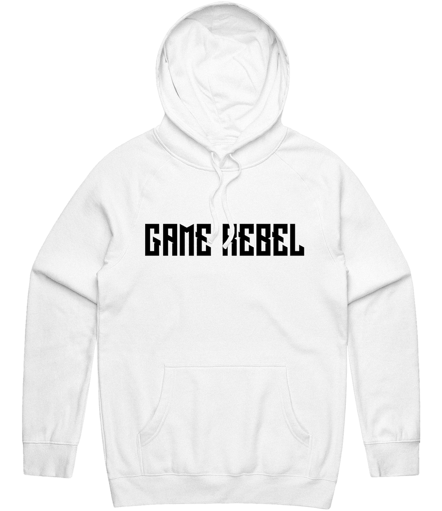 Game Rebel Text Hoodie - White - ARMA