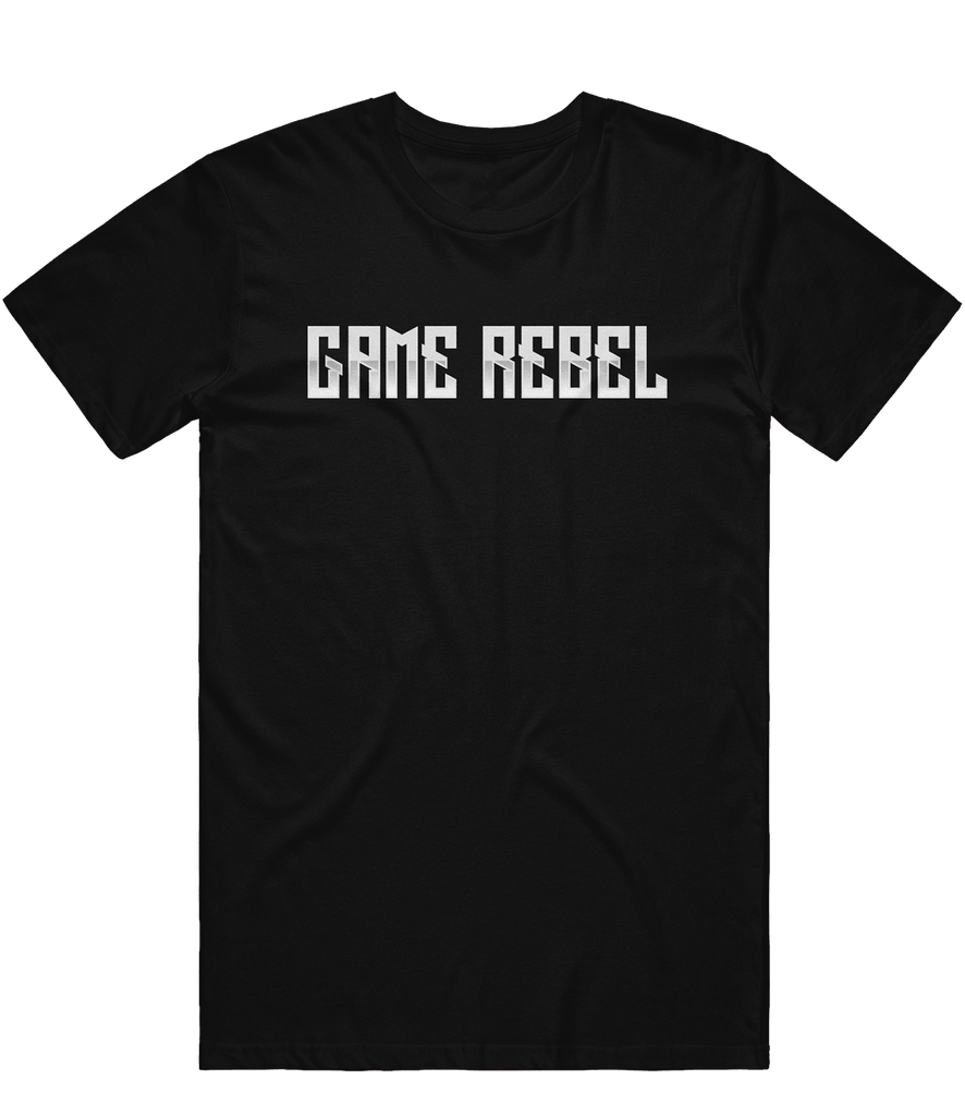 Game Rebel Text Tee - Black - ARMA - T-Shirt
