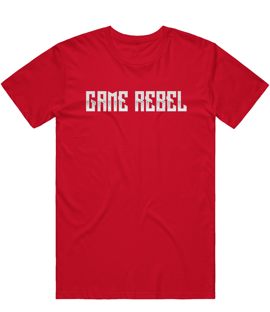 Game Rebel Text Tee - Red - ARMA - T-Shirt