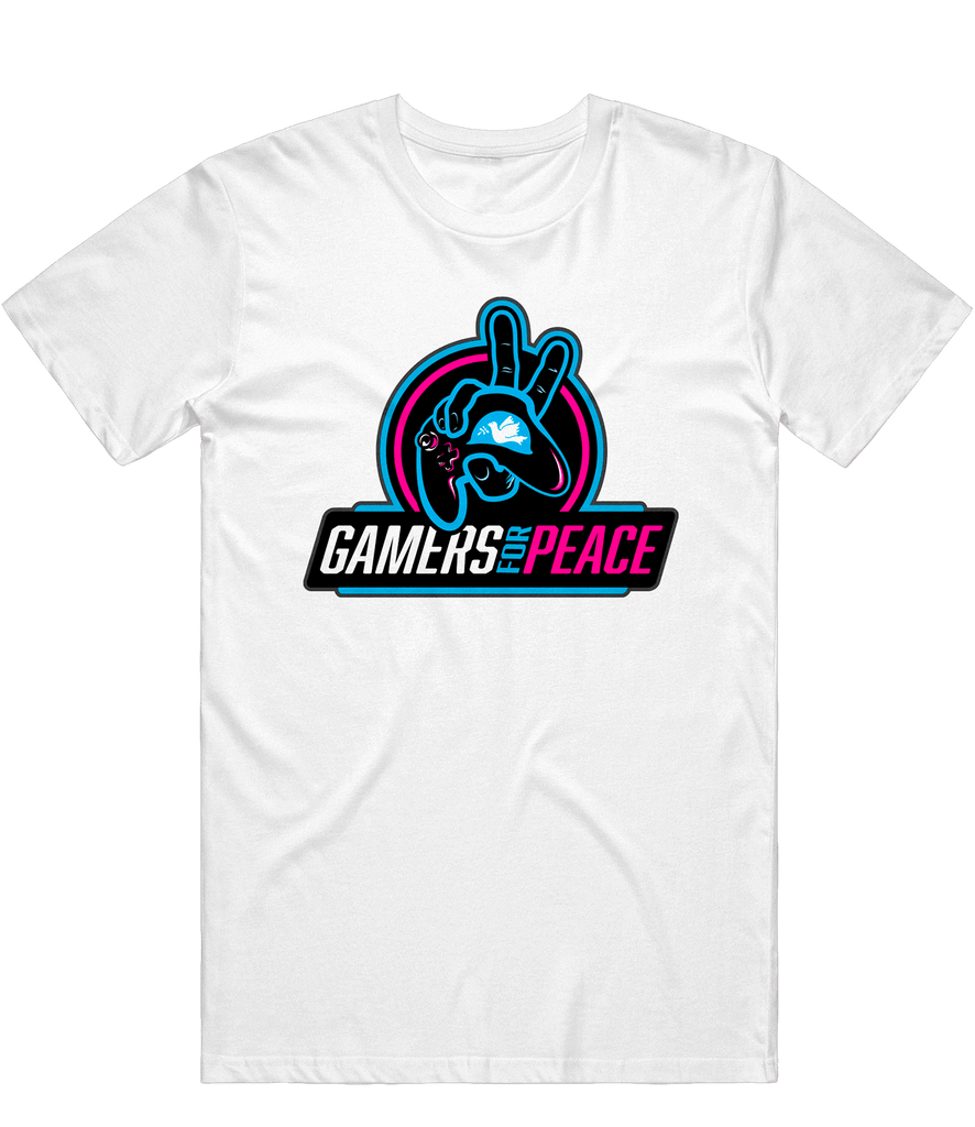 Gamers For Peace Logo Tee - White - ARMA