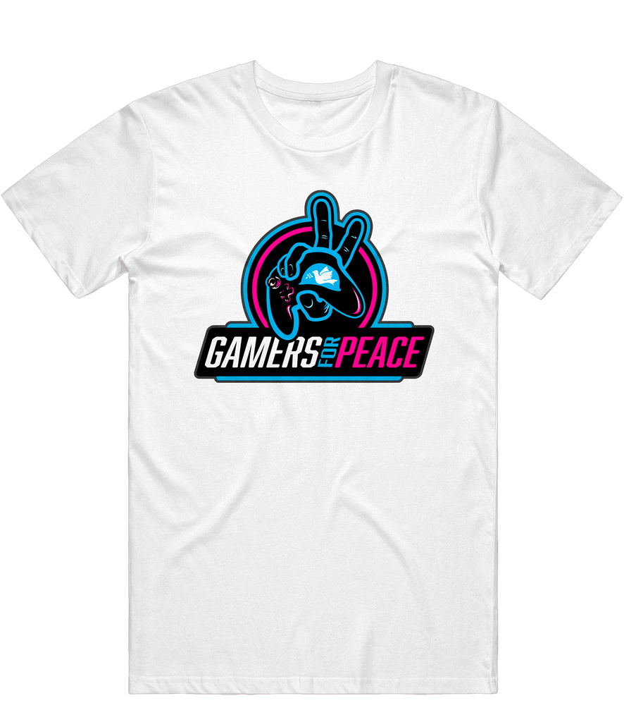 Gamers For Peace Logo Tee - White - ARMA - T-Shirt