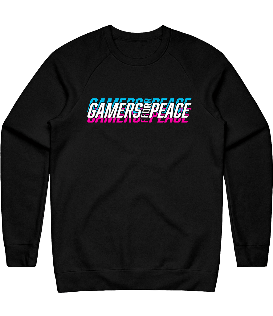 Gamers For Peace Text Crewneck - Black - ARMA - Sweater