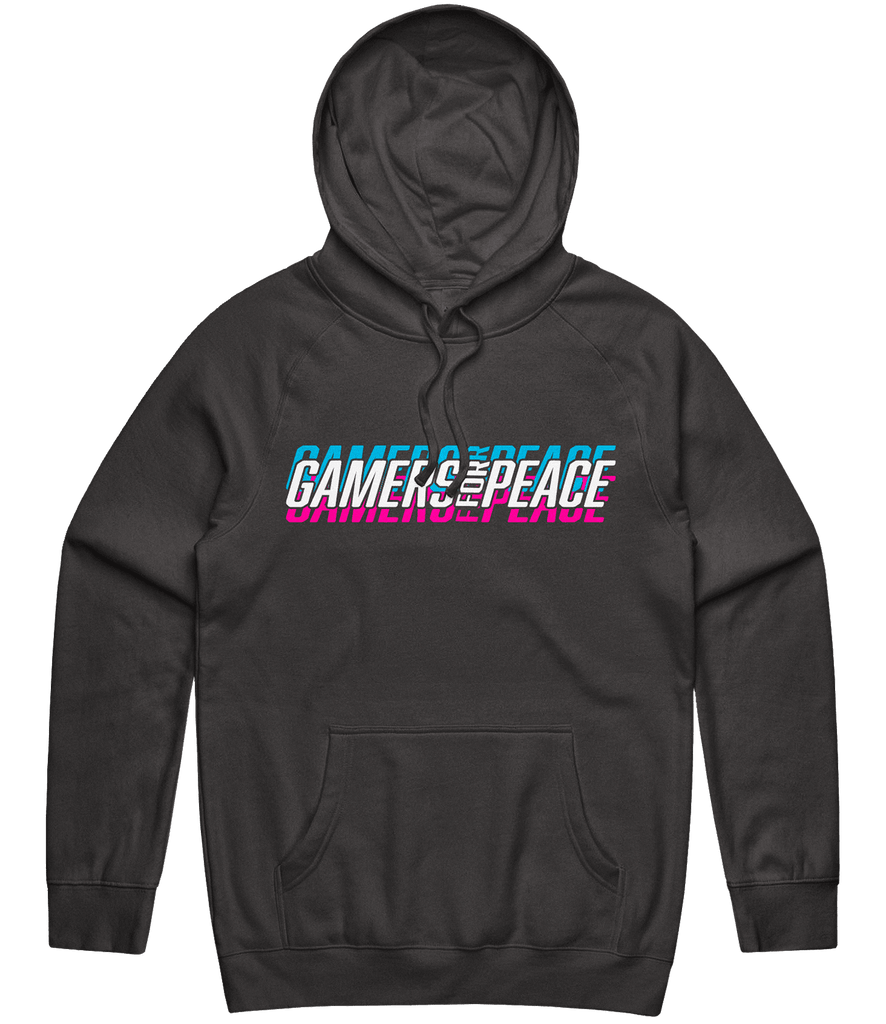 Gamers For Peace Text Hoodie - Charcoal - ARMA