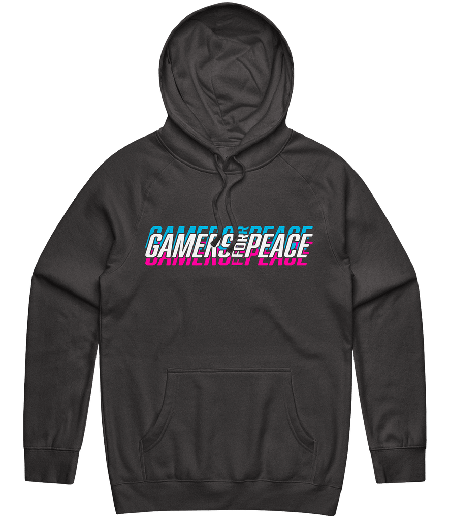 Gamers For Peace Text Hoodie - Charcoal - ARMA - Hoodie