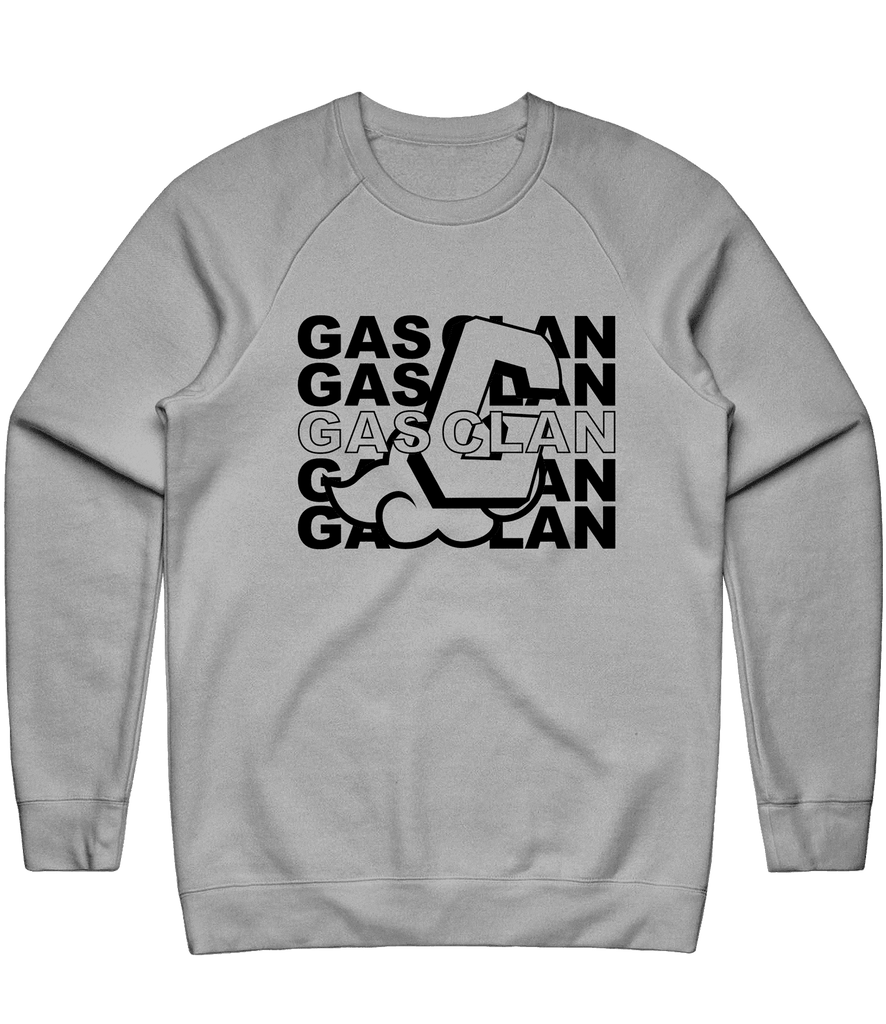 Gas Clan Text Crewneck - Grey - ARMA