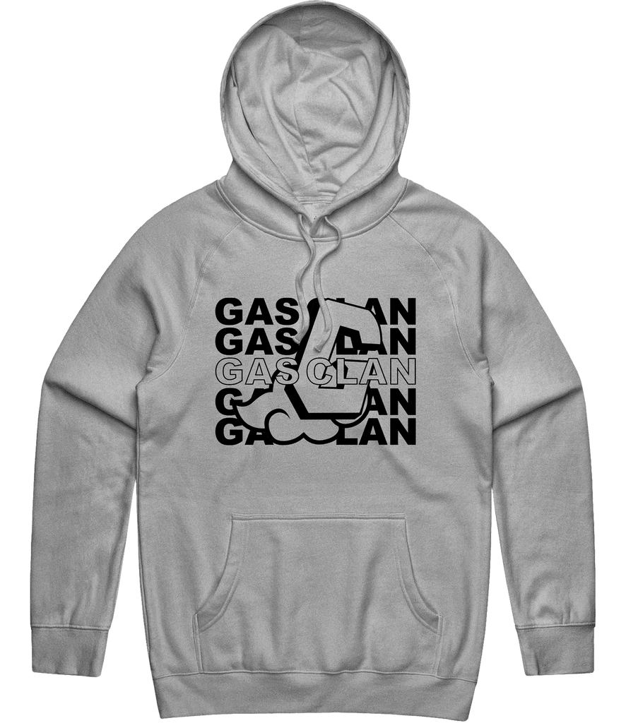 Gas Clan Text Hoodie - Grey - ARMA