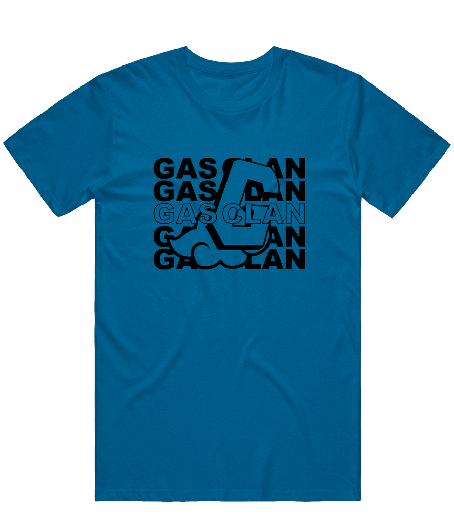 Gas Clan Text Tee - Blue - ARMA