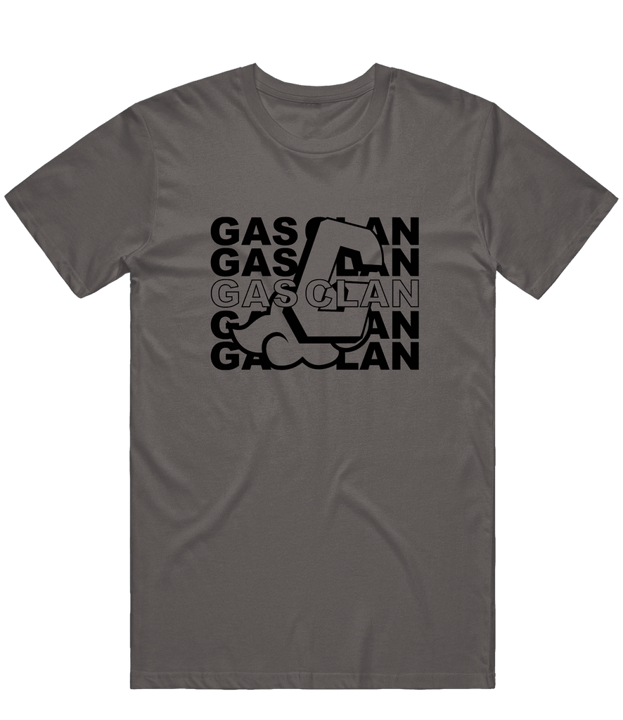 Gas Clan Text Tee - Charcoal - ARMA