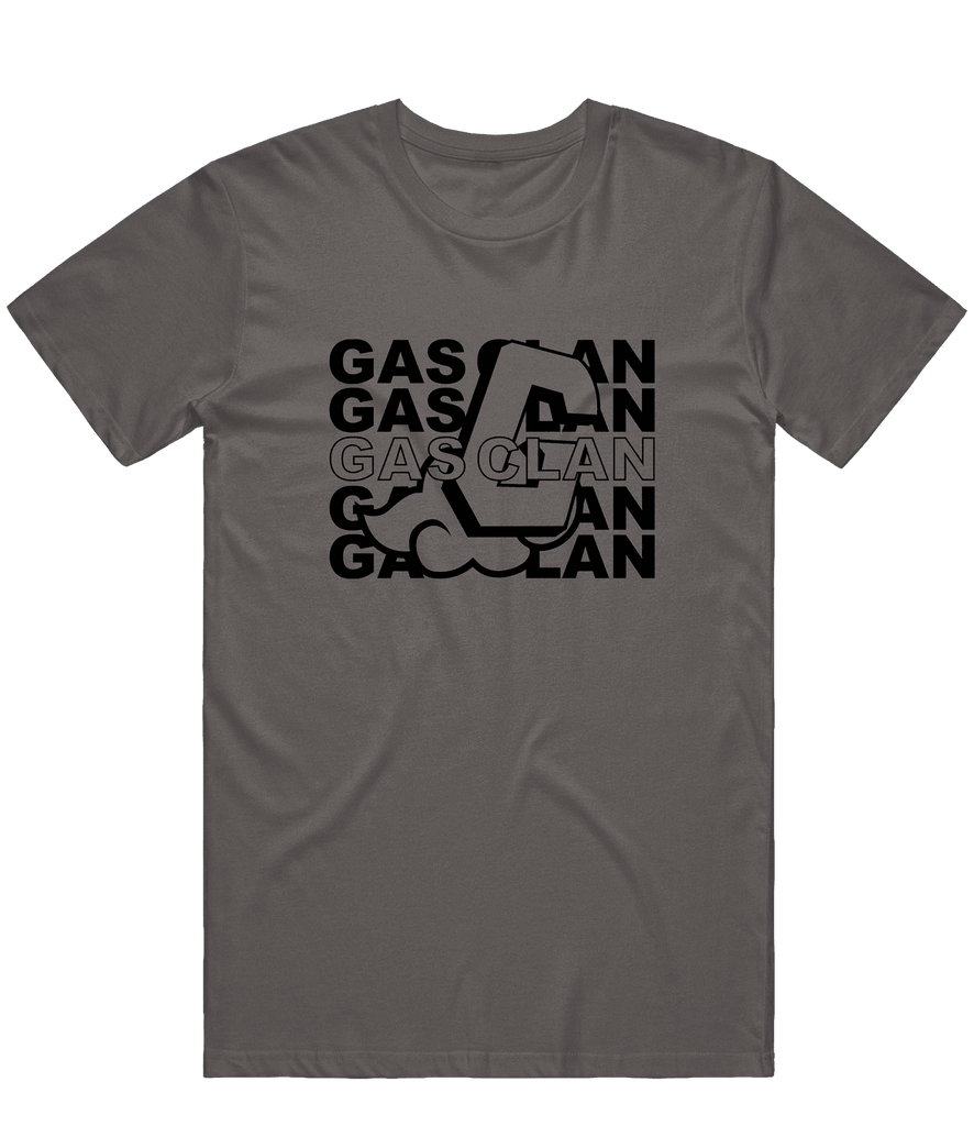 Gas Clan Text Tee - Charcoal - ARMA - T-Shirt