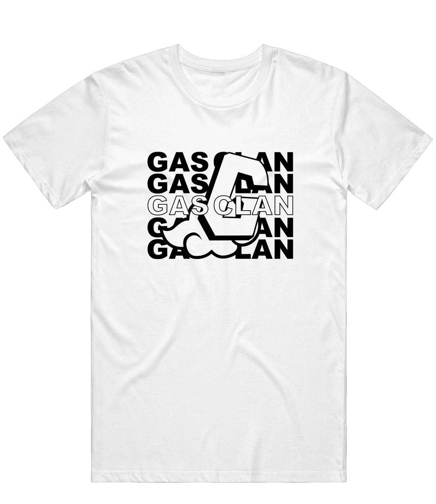 Gas Clan Text Tee - White - ARMA