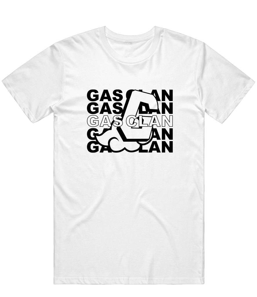 Gas Clan Text Tee - White - ARMA - T-Shirt