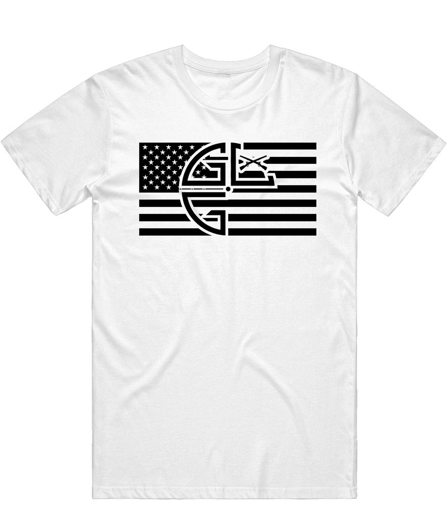 Gruntlife Flag Tee - White - ARMA - T-Shirt