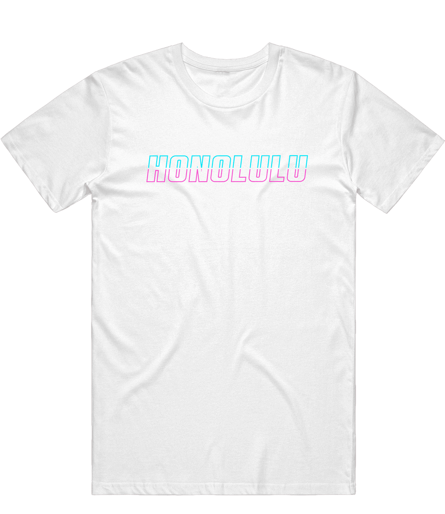 Honolulu Text Tee - White - ARMA - T-Shirt