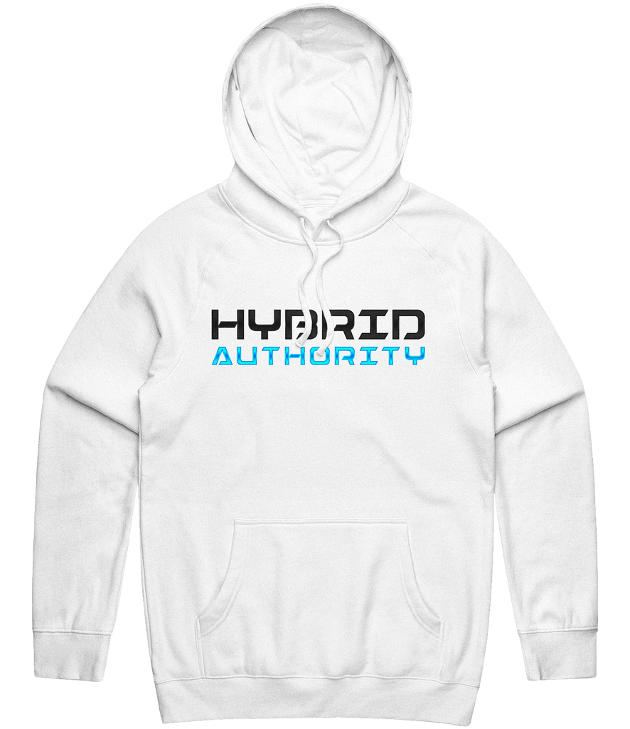 Hybrid Authority Text Hoodie - White - ARMA - Hoodie