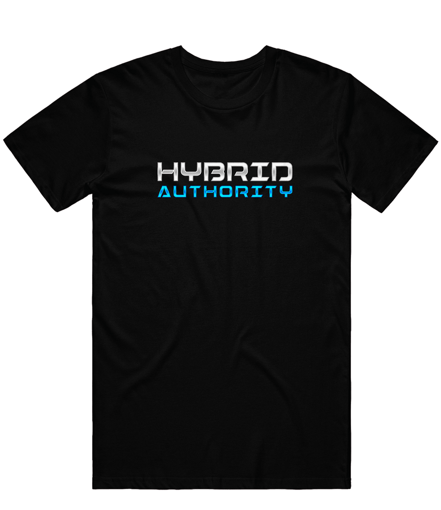 Hybrid Authority Text Tee - Black - ARMA - T-Shirt