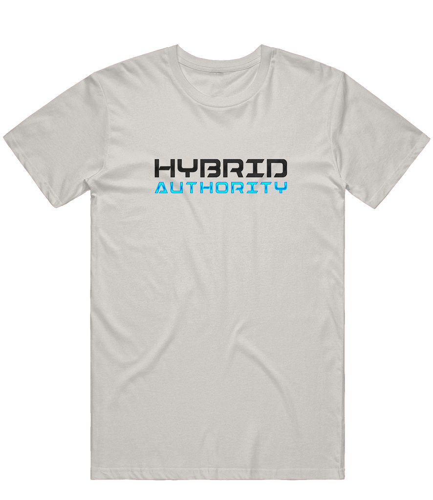 Hybrid Authority Text Tee - Light Grey - ARMA - T-Shirt