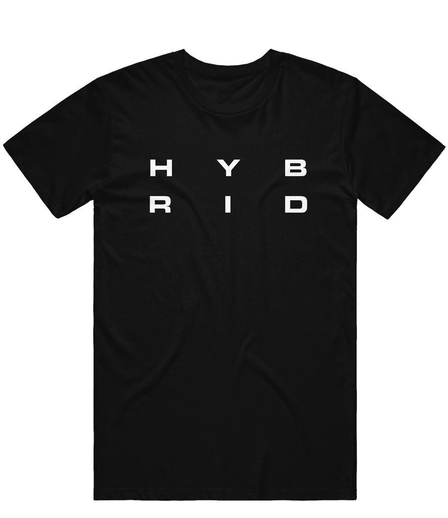Hybrid Text Tee - Black - ARMA - T-Shirt