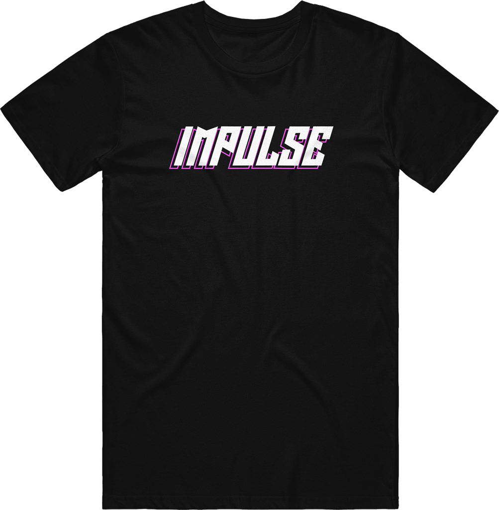 Impulse Text Tee - Black - ARMA - T-Shirt