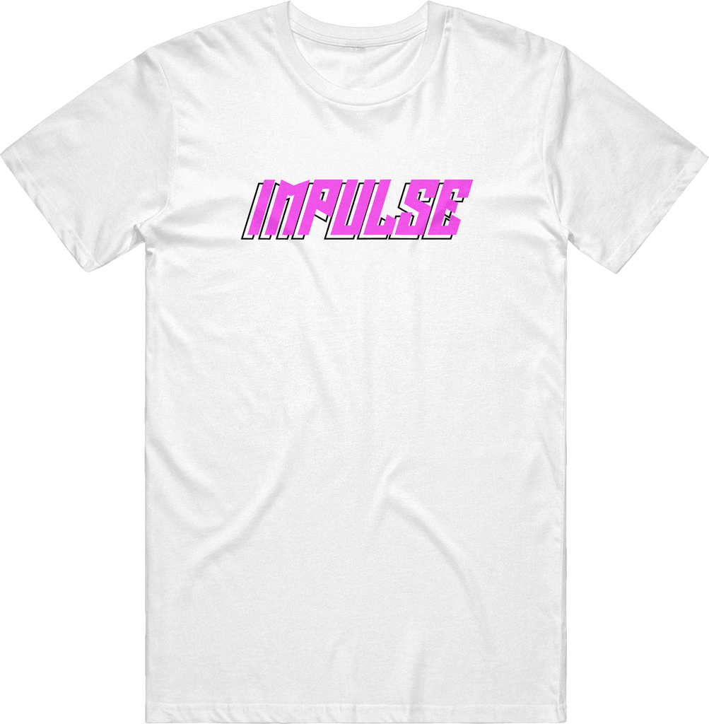 Impulse Text Tee - White - ARMA - T-Shirt