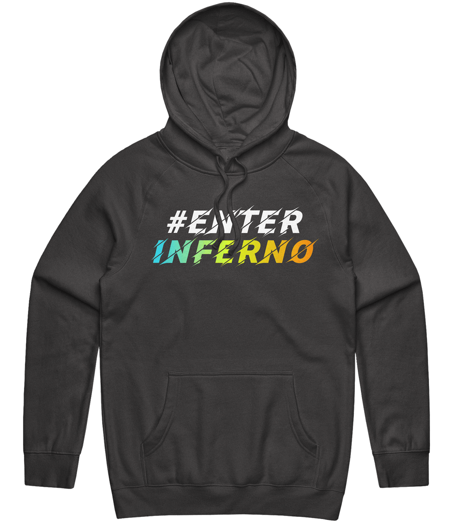 Inferno Text Hoodie - Charcoal - ARMA