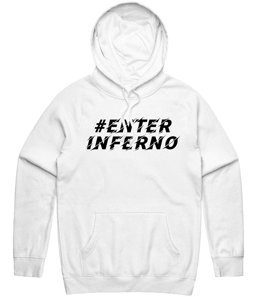 Inferno Text Hoodie - White - ARMA