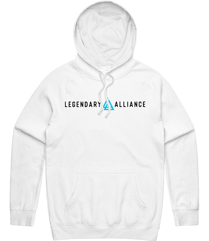 Legendary Alliance Text Hoodie - White - ARMA