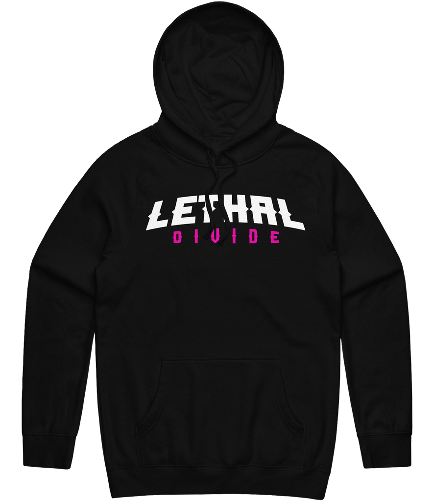 Lethal Divide Text Hoodie - Black - ARMA