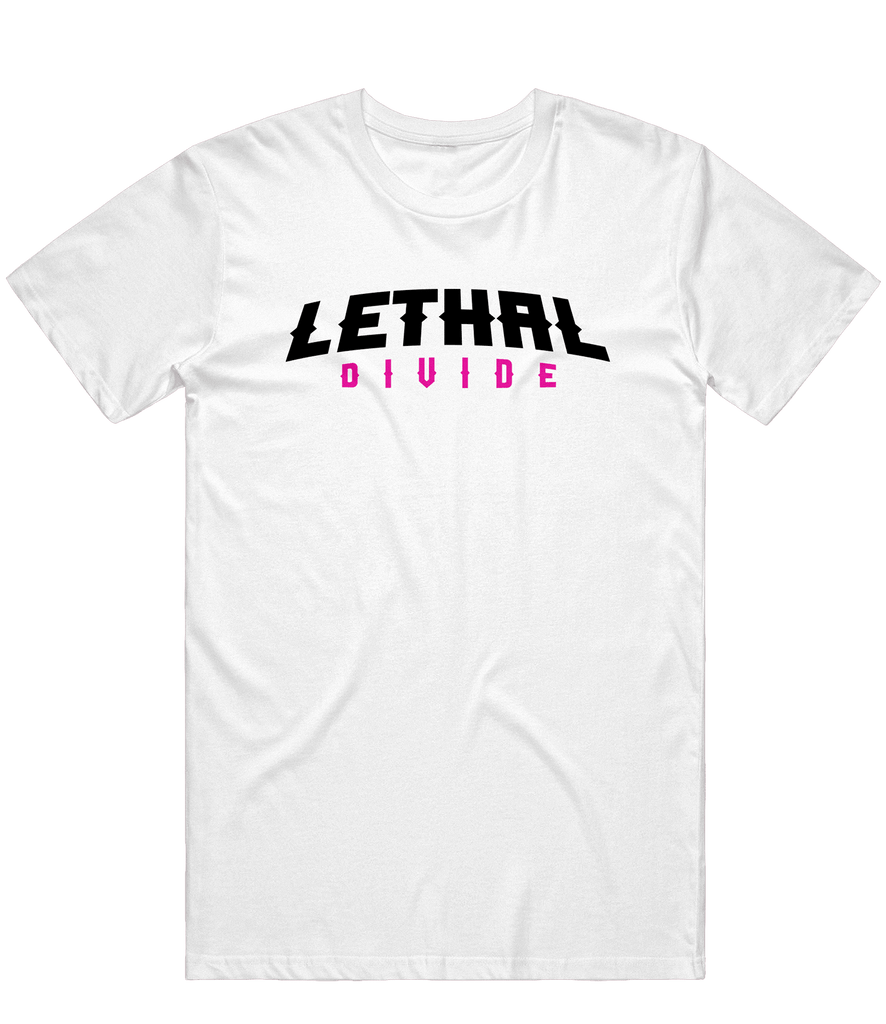 Lethal Divide Text Tee - White - ARMA