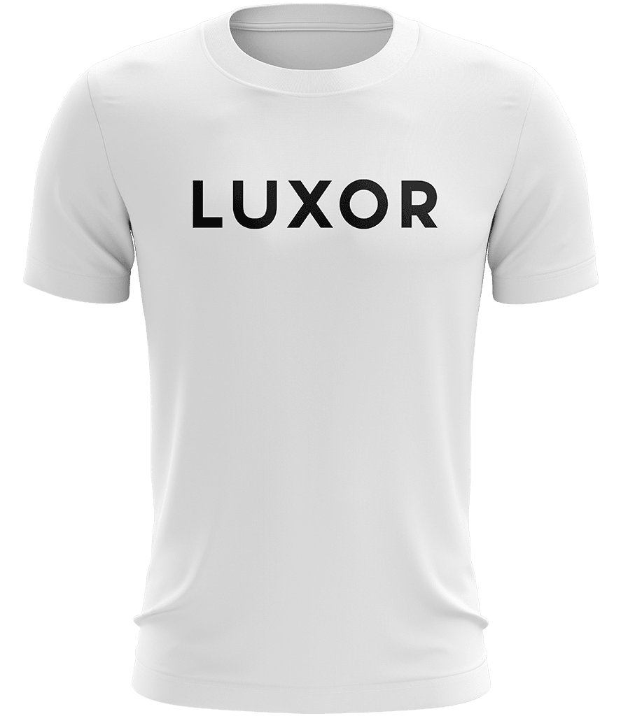 Luxor Text Tee - White - ARMA - T-Shirt