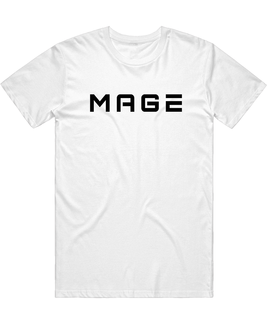 Mage Text Tee - White - ARMA - T-Shirt