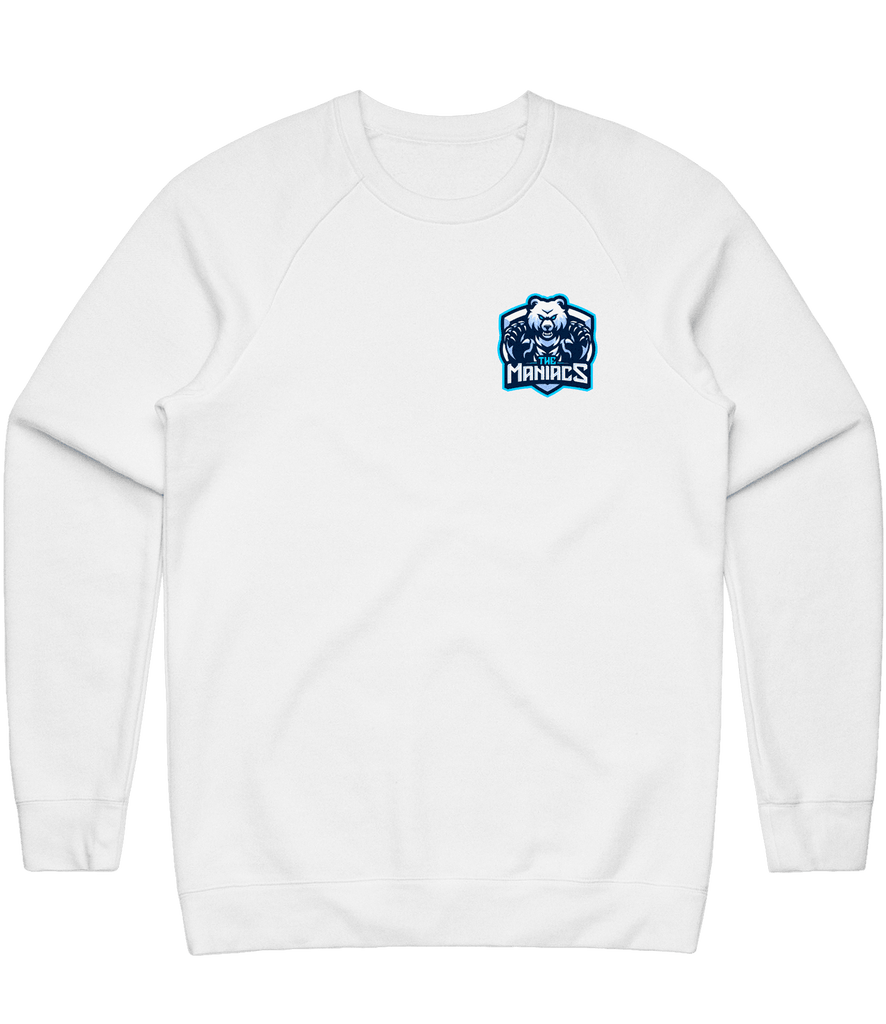 Maniacs Icon Crewneck - White - ARMA