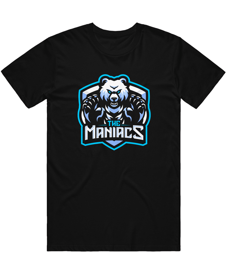 Maniacs Logo Tee - Black - ARMA - T-Shirt