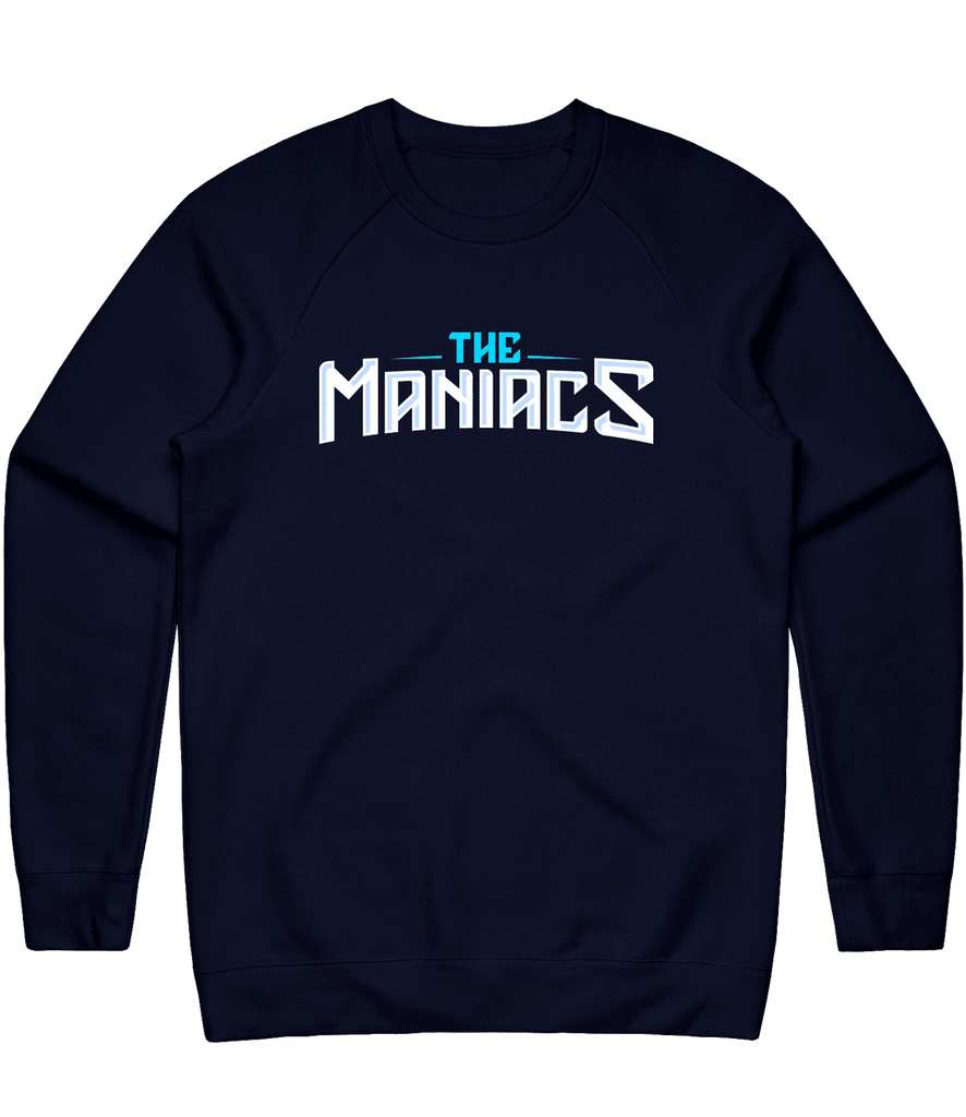 Maniacs Text Crewneck - Navy - ARMA