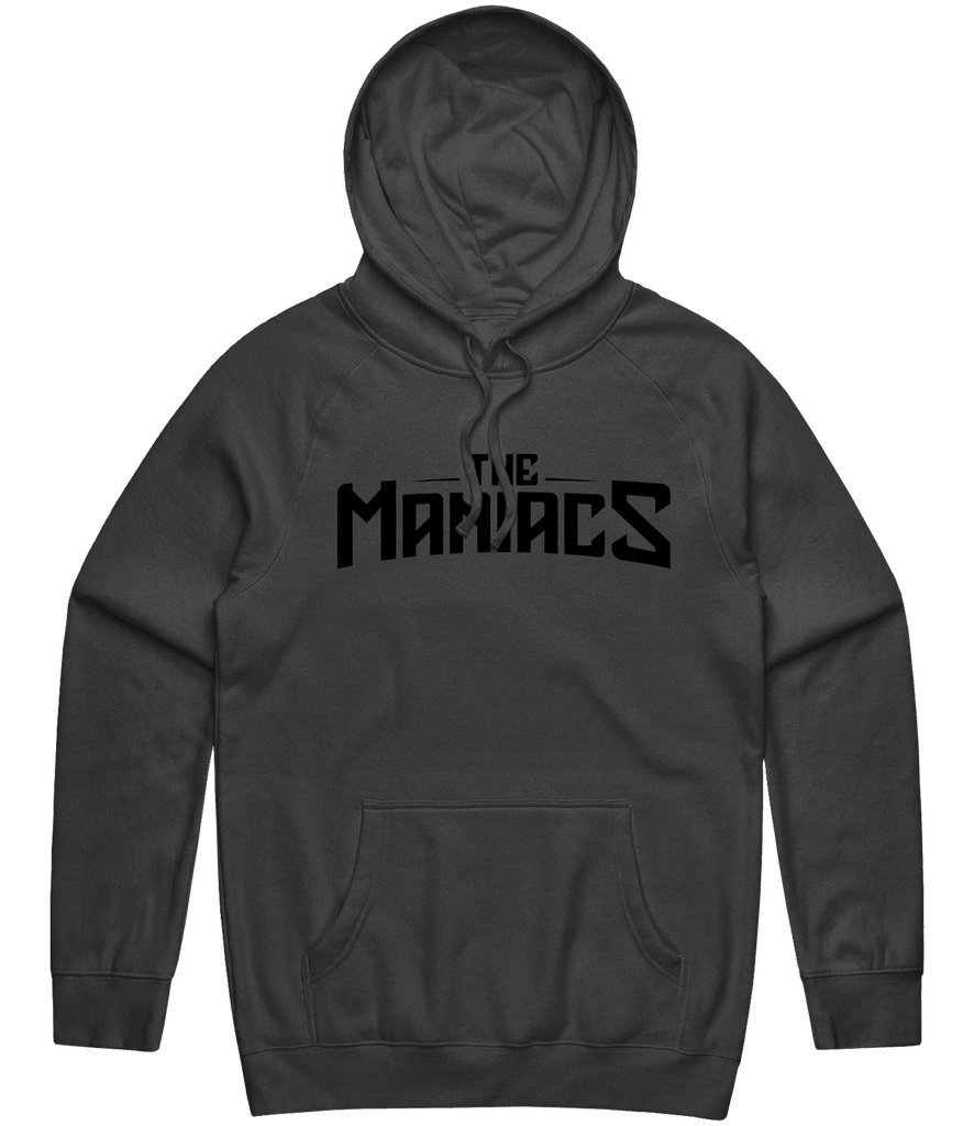Maniacs Text Hoodie - Charcoal - ARMA