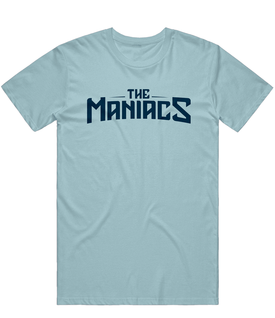 Maniacs Text Tee - Light Blue - ARMA
