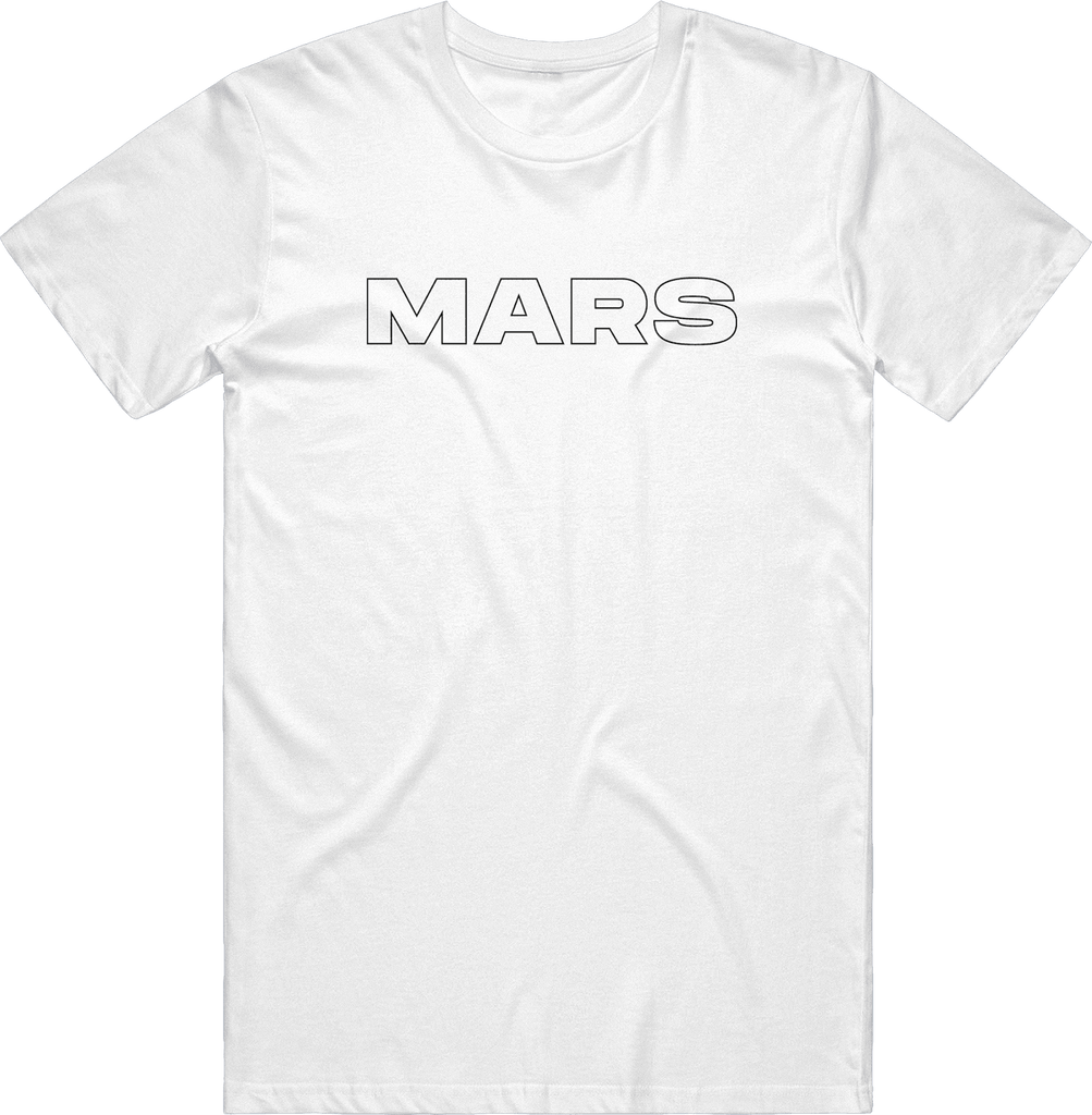 Mars Outline Tee - White - ARMA - T-Shirt