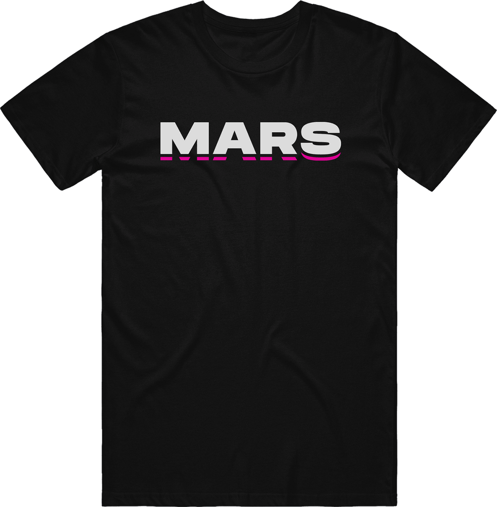 Mars Text Tee - Black - ARMA - T-Shirt