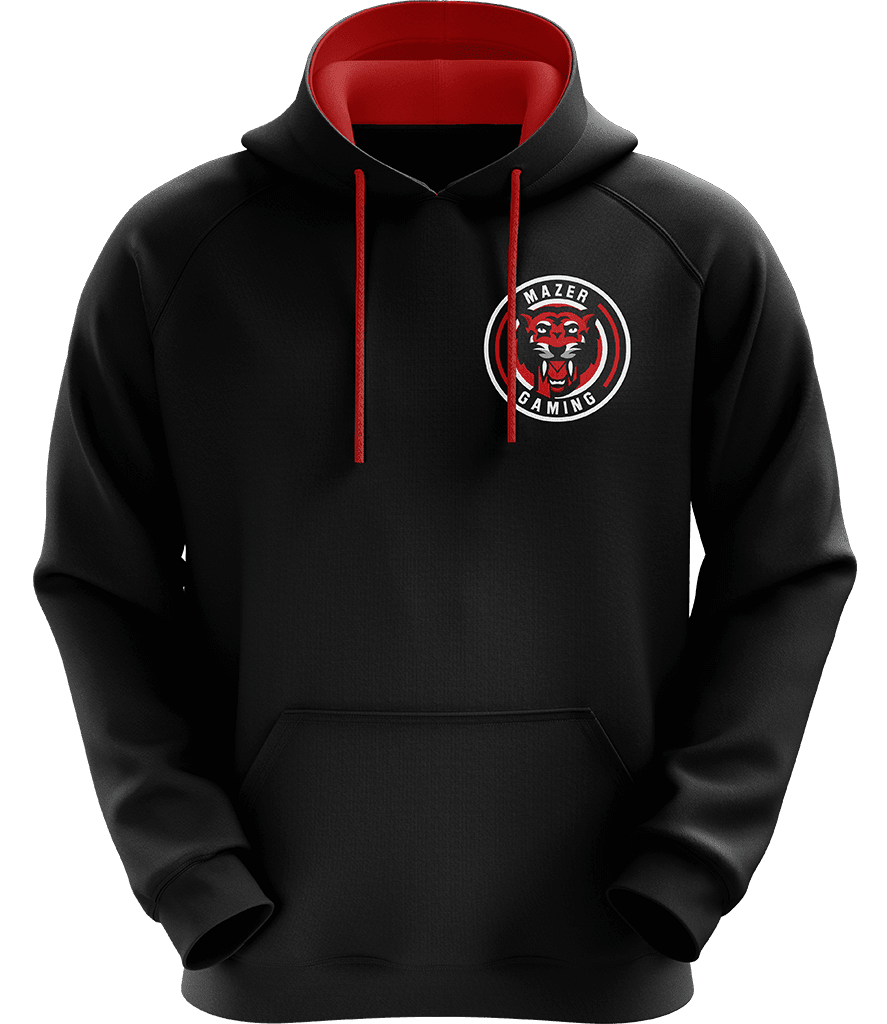 Mazer Badge Hoodie - Black / Red - ARMA