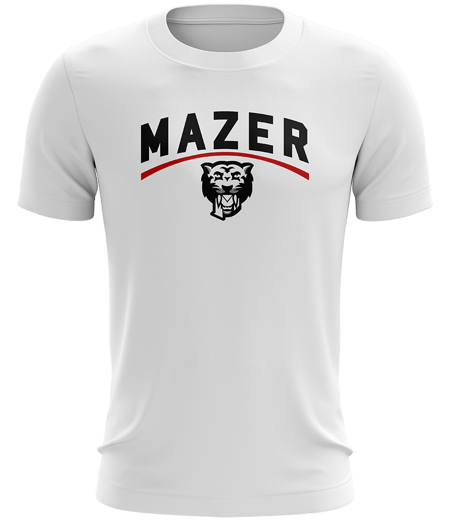 Mazer Text Tee - White - ARMA - T-Shirt