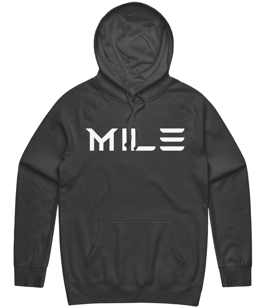 Mile Text Hoodie - Charcoal - ARMA