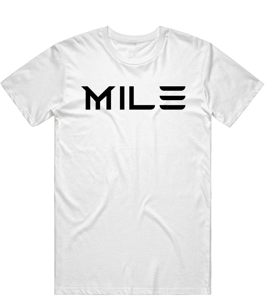 Mile Text Tee - White - ARMA